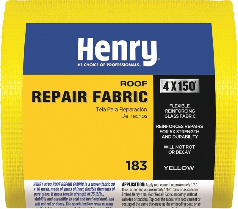 FABRIC ROOF PTCH YEL GLS 4X150