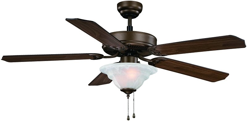 FAN CEIL W/1 DOME LT 52IN VB  