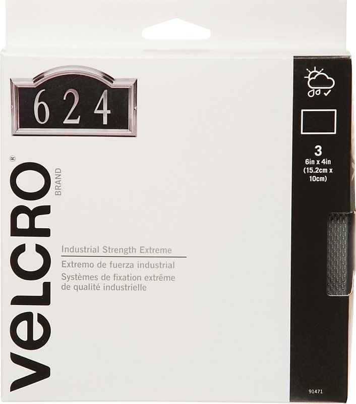 FASTENER VELCRO STRIP 4X6 BLK 