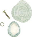 FAUCET HANDLE CLEAR WHT-CHRM  