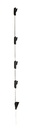 FIBERGLASS POST W/CLIP WHITE  