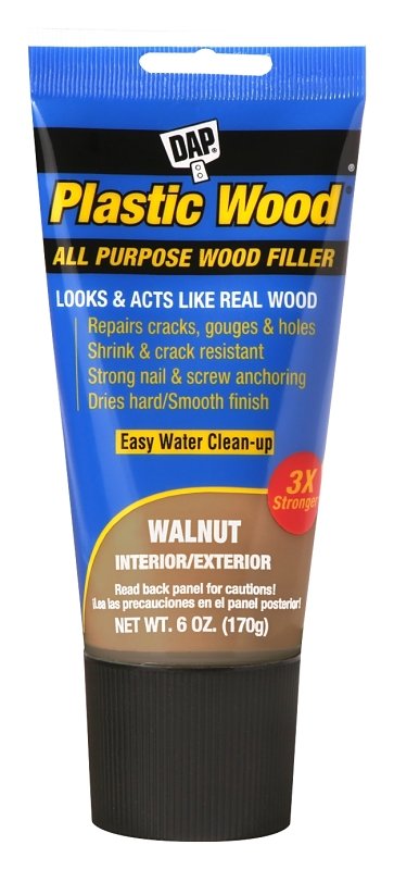 FILLER PLSTC WOOD WALNUT 6OZ  