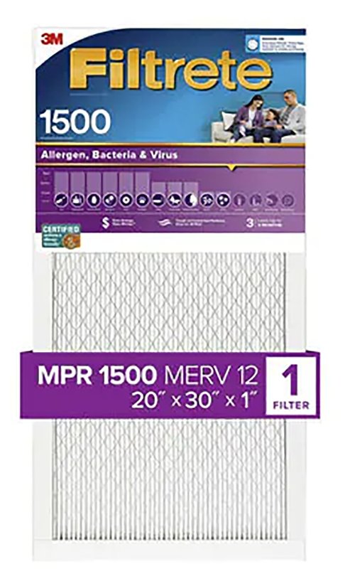 FILTER AIR ALLERGN 20X30X1IN  