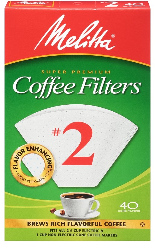 FILTER COFFEE CONE NO2 WH 40CT