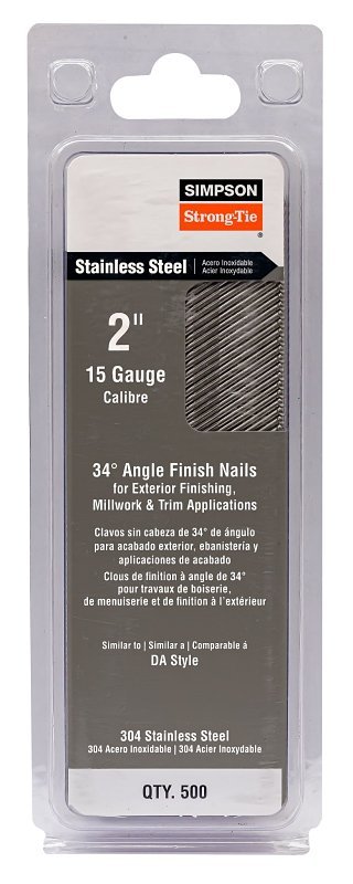 FINISHING NAIL SS 15GA 6DX2IN 