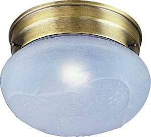 FIXTURE CEIL 1LT FLUSH ANT BRS
