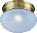 FIXTURE CEIL 1LT FLUSH ANT BRS