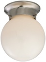 FIXTURE CEIL 1LT FLUSH OPAL BN