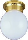 FIXTURE CEIL 1LT MED OPAL PB  