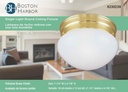 FIXTURE CEIL 1LT MED OPAL PB  
