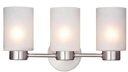 FIXTURE LIGHT 3LT WALL BRS NIC
