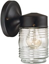 FIXTURE PORCH WLMT 1LT BLACK  