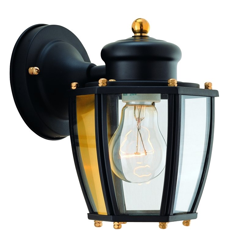 FIXTURE PORCH WLMT 1LT BLACK  