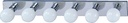 FIXTURE VNTY WALL 6LT36IN CHRM