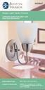 FIXTURE WALL 1LT BRIGHTBRZ MED
