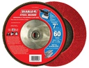 FLAP DISC 7IN STEEL 60G W/HUB 