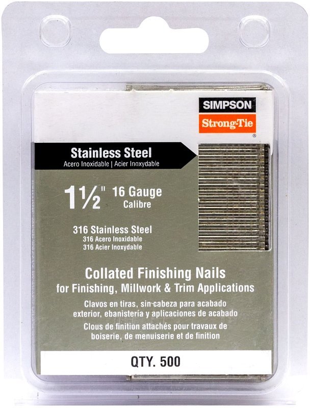 FNSHNG NAIL SS 16GA 4DX1-1/2IN