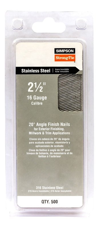 FNSHNG NAIL SS 16GA 8DX2-1/2IN