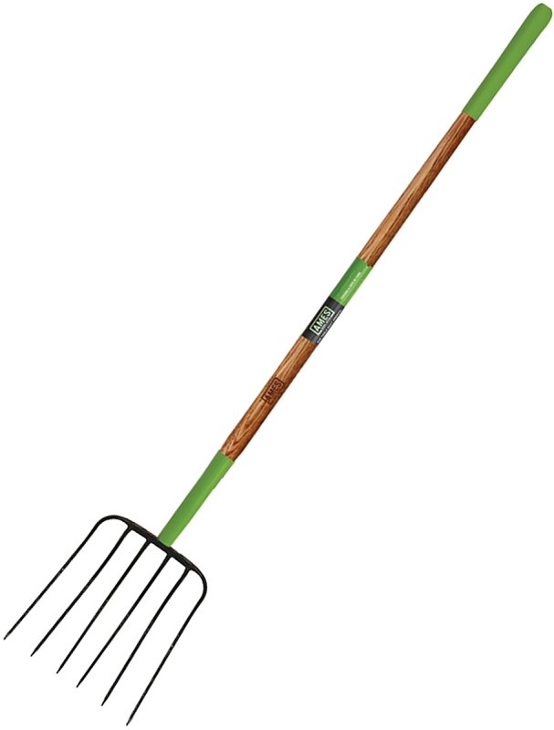 FORK MANURE 6-TINE ASH HANDLE 