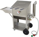 FRYER SS CART 9 GA W/SIDESHELF