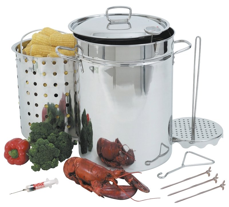 FRYER TURKEY W LID 32QT BAY CL