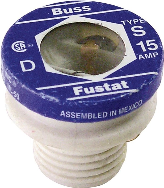 FUSE PLUG S DLY REJECT BS 15A 