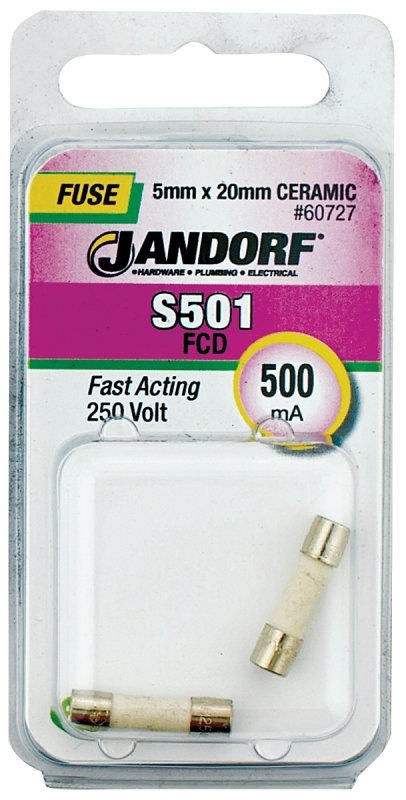 FUSE S501 500MA FAST ACT      