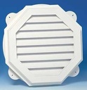 GABLE VENT 22IN WHT OCTGN VNYL