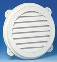 GABLE VENT 22IN WHT RND VINYL 