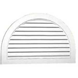 GABLE VENT 22X34IN WHT HF MOON