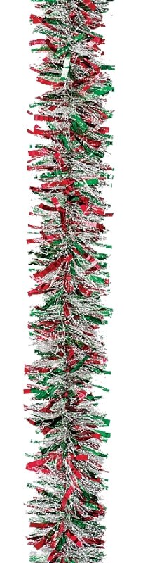GARLAND SNOW/RED/GREEN DELUXE 