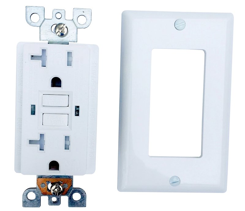 GFCI WALL RECP TR ST WHITE 20A