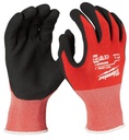 GLOVES NITR DIP A1 RED/BLK XL 