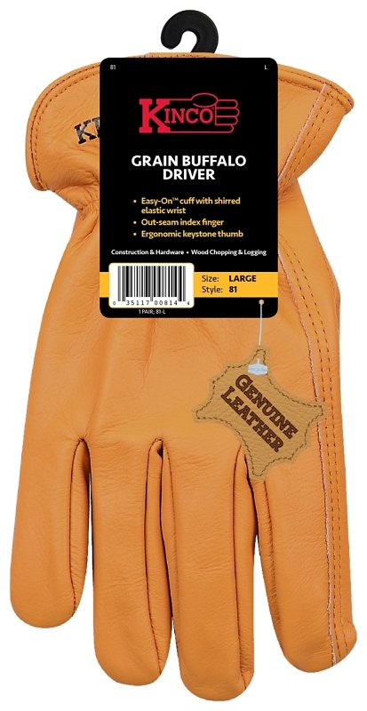 GLOVES WORK BUFFALO LTHR LARGE