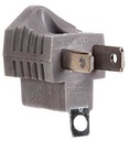 GRAY 2WIRE GROUNDING ADAPTER  
