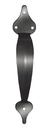 HANDLE PULL GATE GALV STL BLK 