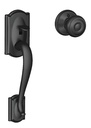 HANDLE SET CAMELOT W/GEO MBLK 