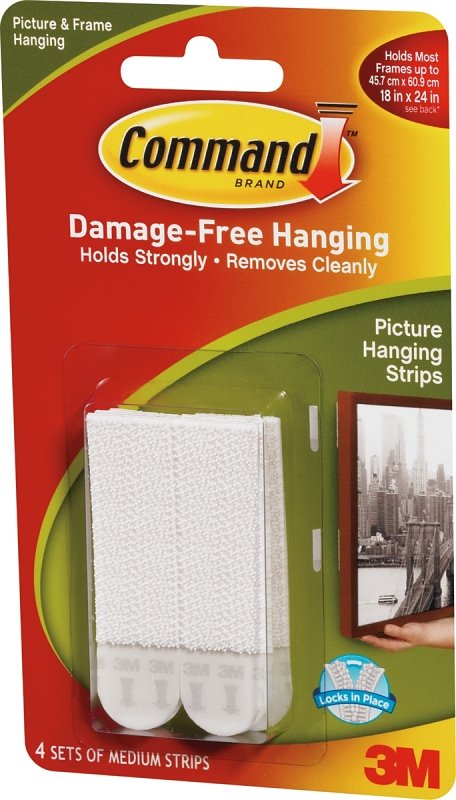 HANGER STRIP PICTURE/FRAME WHT