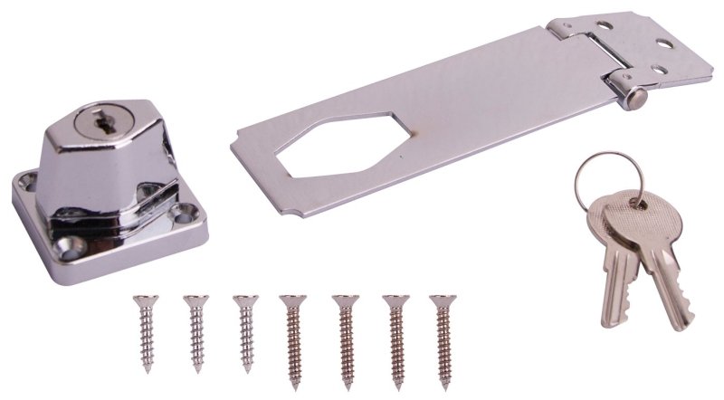 HASP SAFETY KYD 4-1/2 CHROME  