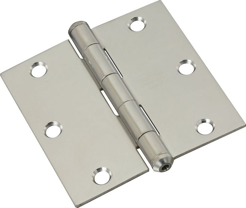 HINGE DOOR 3IN SQ CNR SS      