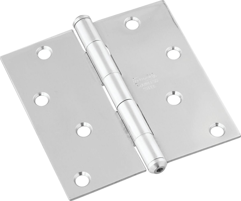 HINGE DOOR 4IN SQ CNR SS      