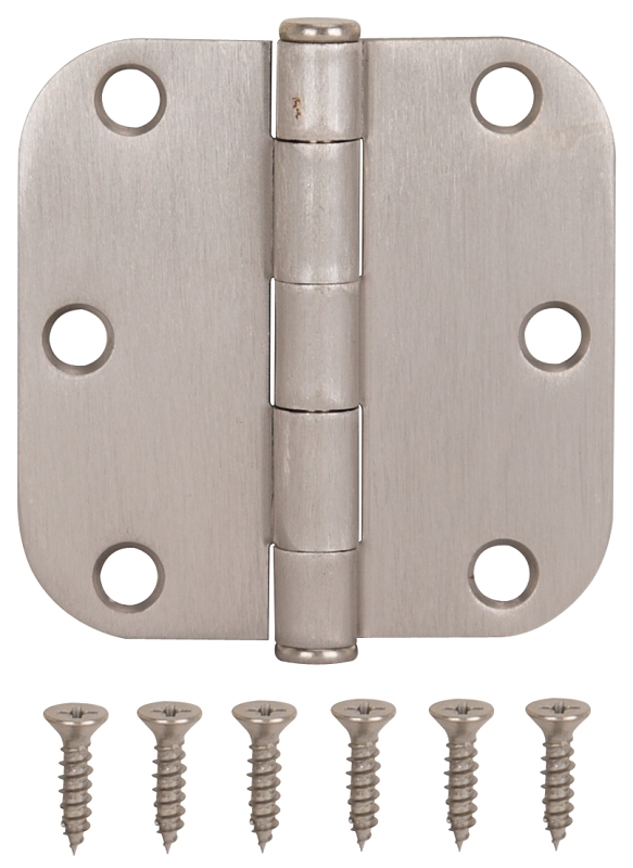 HINGE DOOR 5/8 RND CNR SAT NIC