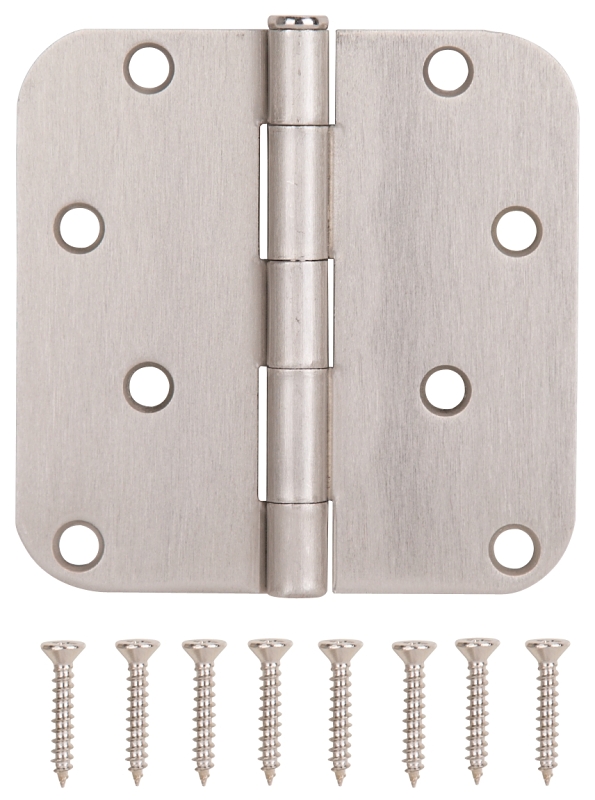 HINGE DOOR 5/8RAD 4IN SATNKL  