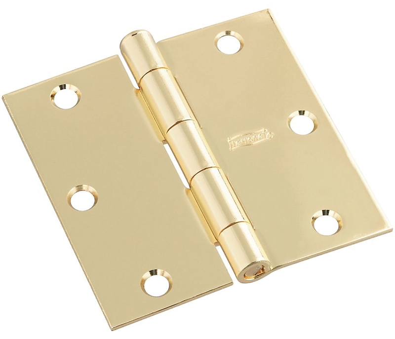 HINGE DOOR BRT BRASS 3-1/2IN  