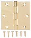 HINGE DOOR SQ RES 3.5IN BRTBRS