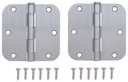 HINGE DR RD 3.5X3.5IN SAT CHRM
