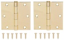 HINGE DR SQ 3.5X3.5IN BRT BRS 