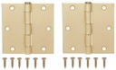 HINGE DR SQ 3.5X3.5IN SAT BRS 