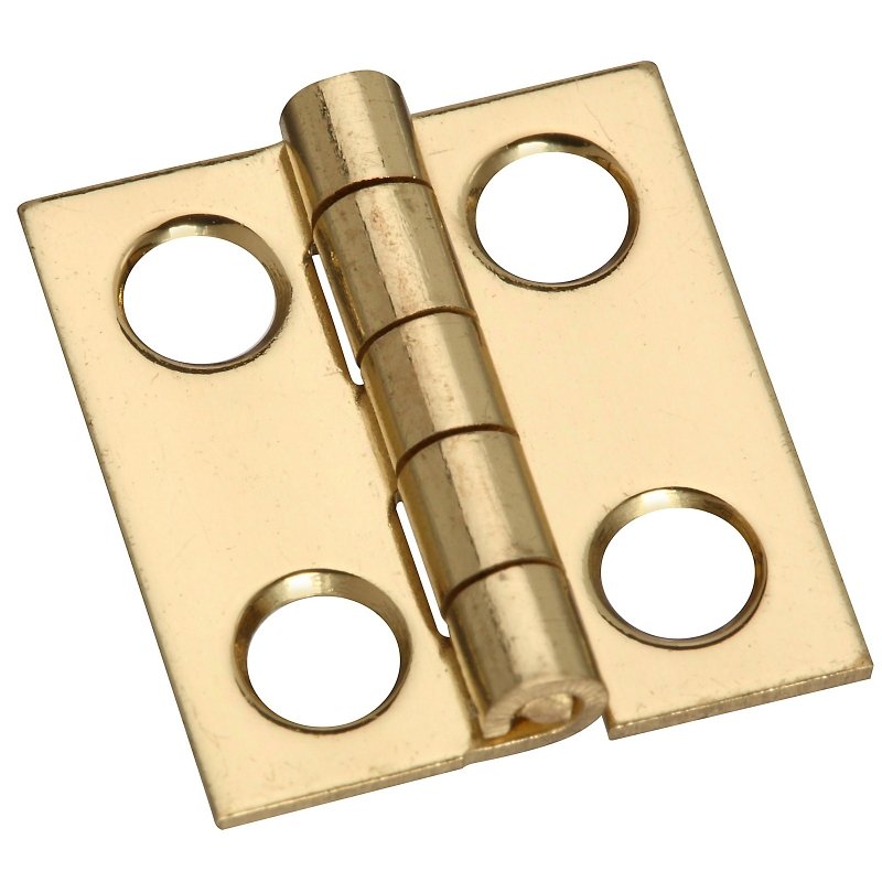 HINGE SOLID BRASS 3/4X11/16IN 