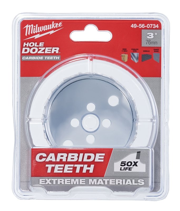 HOLE SAW W/CRBD TEETH 3IN     